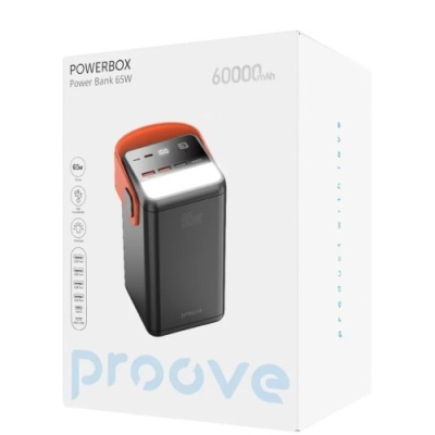 додаткова батарея power bank proove powerbox 65w 60000mah (black) 