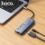 usb hub hoco hb51 type-c 6-in-1 (hdtv+rj45-100mbps+pd+usb3.0*3) (сірий) 