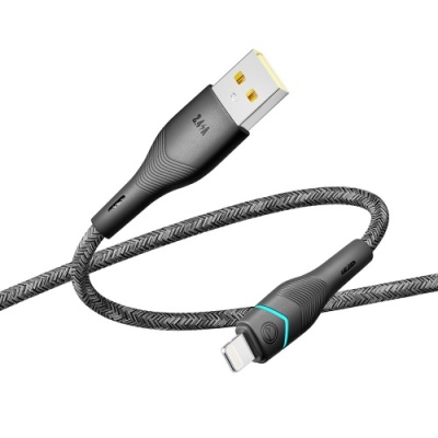 кабель ridea rc-rl15 rgb light usb - lightning 12w 1.2m (чорний) 