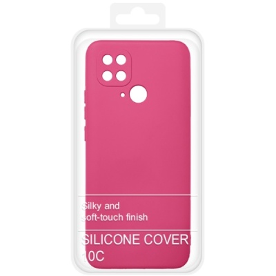 Купить силіконовий чохол soft silicone case для xiaomi redmi 10c (малиновий) онлайн