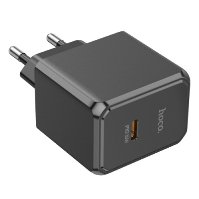 мережевий зарядний пристрій hoco cs15a 1type-c/30w/pd (чорний) 