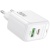 мережевий зарядний пристрій borofone bas45a 1usb/18w/qc3.0 + 1type-c/30w/pd (білий) 