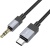 перехідник hoco upa32b type-c - jack 3.5 plug (1m) (чорний) 
