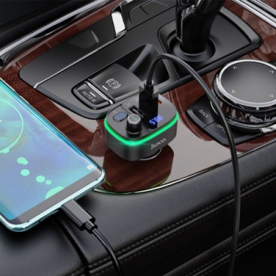 FM Модулятор Hoco E62 Fast PD20W+QC3.0 (Чорний)