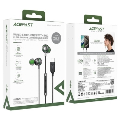 навушники acefast l5 type-c (чорний) 
