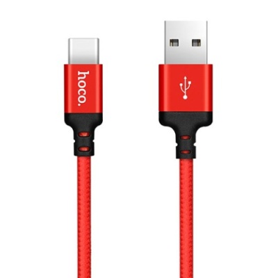 кабель hoco x14 times speed usb - type-c 3.0a/2m (червоно-чорний) 
