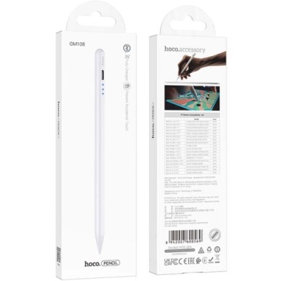 стилус hoco gm108 fast charging ipad (білий) 