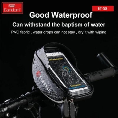 Велотримач-сумка для смартофона Earldom ET-S8 Waterproof Holder-Bag (Чорний)