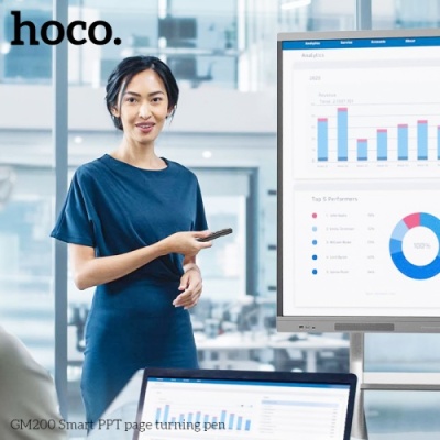презентер із лазерною указкою hoco gm200 (бездротовий usb-приймач 2,4 ггц) (чорний) 