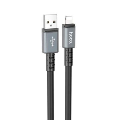 кабель hoco x85 strength usb - lightning 2.4a/1m (чорний) 