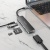usb hub hoco hb24 easy display type-c multi-f adapter (hdmi+usb3.0+usb2.0+sd+tf+pd) metal gray 