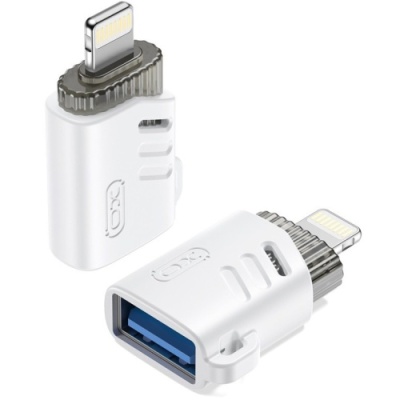 перехідник xo nb256a usb2.0 female - lightning male (білий) 
