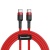 кабель baseus cafule type-c - type-c 60w/1m (catklf-g09) (red-black) 
