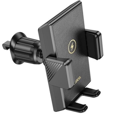 Автотримач Hoco HW21 з безпровідним зарядним пристроєм (Чорний)