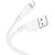 кабель hoco x97 crystal color silicone usb - lightning 2.4a/1m (білий) 
