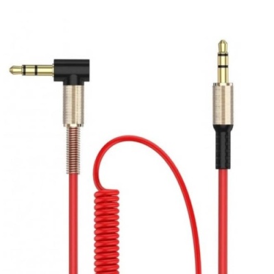 кабель aux skydolphin sr08 spring wire 3.5mm/1m (червоний) 