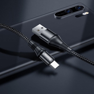 кабель hoco x50 excellent usb - type-c 3.0a/1m (чорний) 