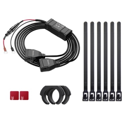зарядний пристрій для мотоцикла hoco z45a 2usb/2.4a (чорний) 