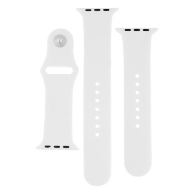 ремінець для apple watch band silicone two-piece 42/44/45/49 mm (09, white) 