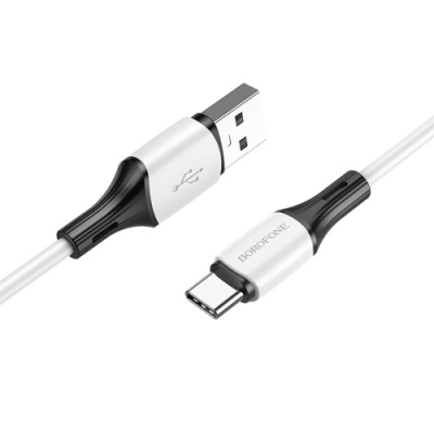 кабель borofone bx79 silicone usb - type-c 3.0a/1m (білий) 