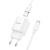мережевий зарядний пристрій hoco c145a 1usb/18w/qc3.0 + (usb - type-c) (білий) 