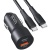 Автомобільний Зарядний Пристрій Ridea RCC-47114 QPow Pro 1USB/1USB-C PD/QC 47.5W+Type-C to Type-C (Чорний)