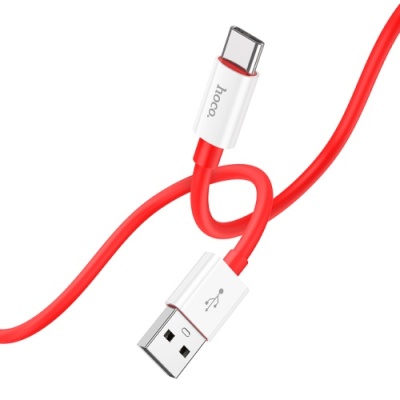 кабель hoco x87 magic silicone usb - type-c 3a/1m (червоний) 