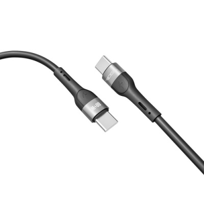 кабель ridea rc-xs51 x-silicone type-c - type-c 60w 1.2m (чорний) 