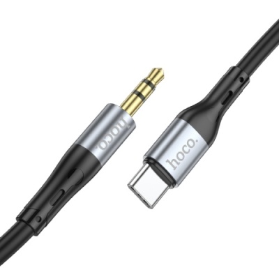 кабель aux hoco upa22 3.5mm(male) - type-c(male) 1m (чорний) 