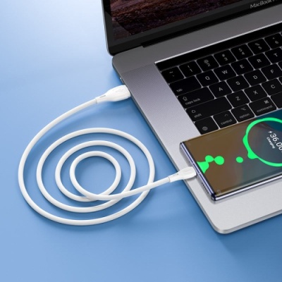 кабель hoco x61 silicone usb - type-c 3.0a/1m (білий) 