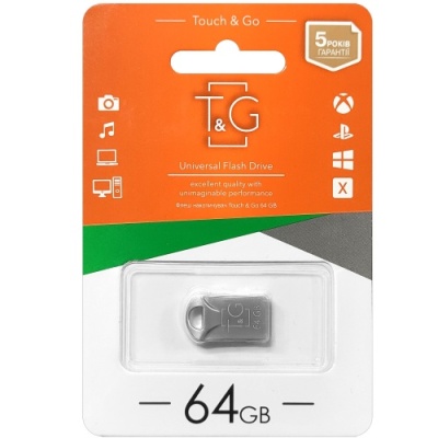 usb флеш-накопичувач tg 64gb metal 106 (сталевий) 