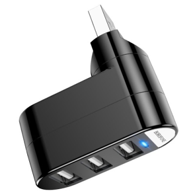usb hub borofone dh3 (usb to usb2.0*3) - black 