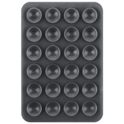 Купить силіконова тримач-присоска двостороння для телефону double side silicone (80*55 мм) (темно-сірий) онлайн
