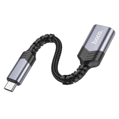 перехідник hoco ua24 type-c to usb 3.0 (сірий) 