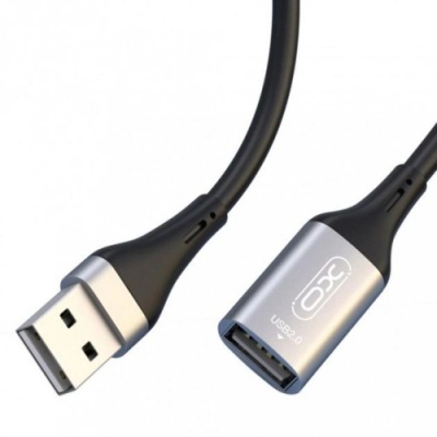 подовжувач xo usb nb219 usb male to usb female (2м) (чорний) 