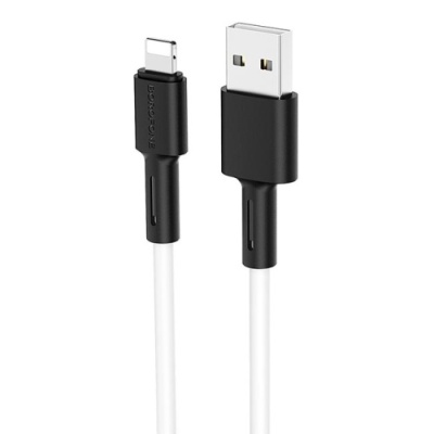 кабель borofone bx31 silicone usb - lightning 2.4a/1m (білий) 