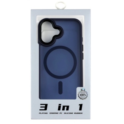 Купить чохол shadowmatte magsafe для apple iphone 17 (dark blue) онлайн