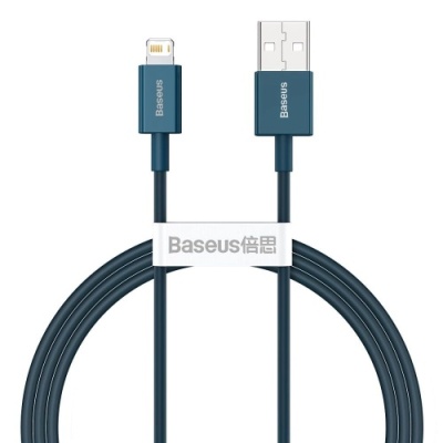 кабель baseus superior series usb - lightning 2.4a/1m (calys-a03) (blue) 