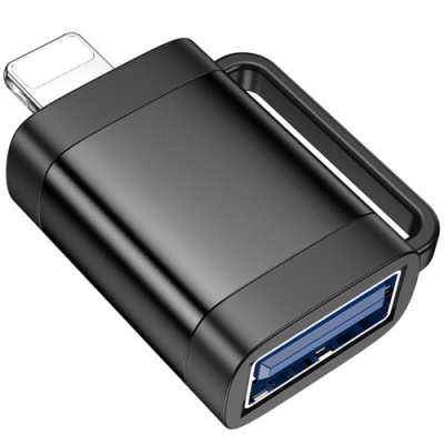 перехідник hoco ua31a lightning - usb (чорний) 