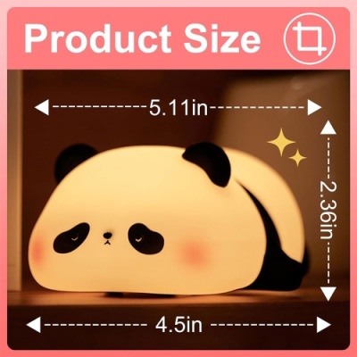 нічник xo oz10 panda light 1200 mah black-white 
