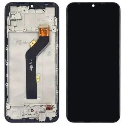 дисплей для tecno spark 6 з чорним тачскріном і рамкою