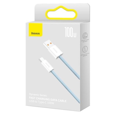 кабель baseus dynamic series usb - type-c 100w/1m (cald000603) (blue) 