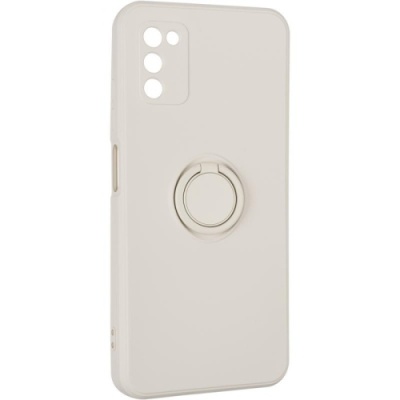 Купить силіконовий чохол soft silicone casevsmagnet ring для samsung a037 galaxy a03s - ivory white онлайн