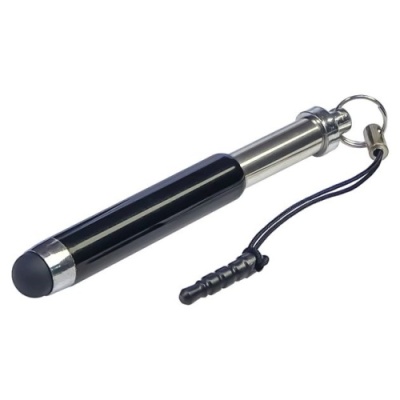 стилус-брелок ємнісний, висувний, чорний 