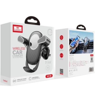 Автотримач Earldom ET-WC38 Gravity AirVent/15W/6.5"/Type-C Black
