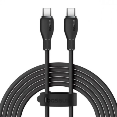кабель baseus pudding series fast charging cable type-c - type-c 100w/2m (p10355702111-01) (black) 