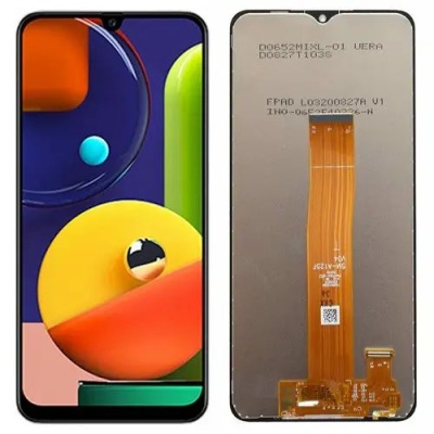 дисплей для samsung m127 galaxy m12 (2021) в зборі з чорним тачскріном (service orig)
