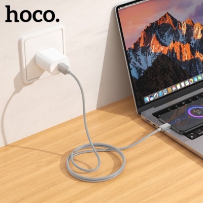 кабель hoco x107 usb - microusb 2.4a/1m (сірий) 