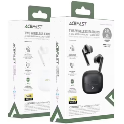 бездротові навушники (tws) acefast w7 anc (чорний) 