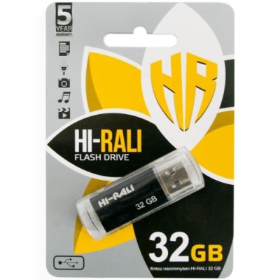 usb флеш-накопичувач hi-rali corsair 32gb (чорний) 